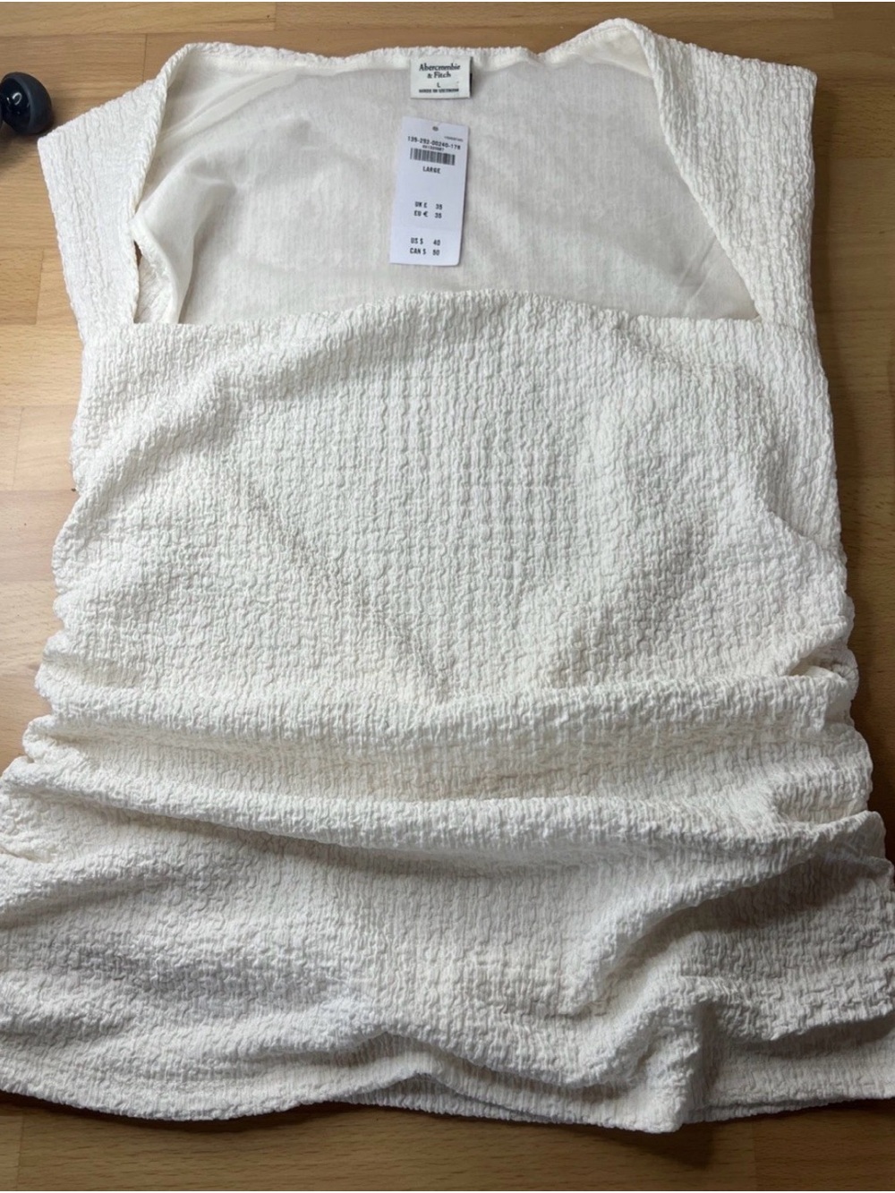 Abercrombie & Fitch Cream Textured Women's Mini Top